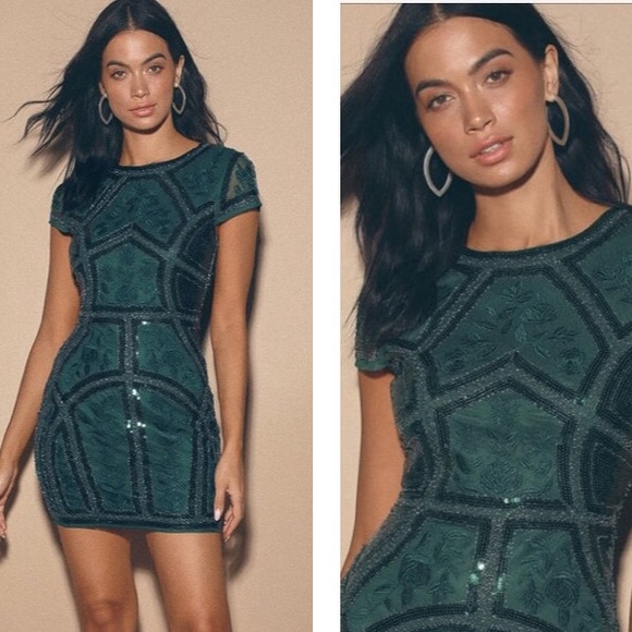 spread your shine rose gold sequin embroidered bodycon dress